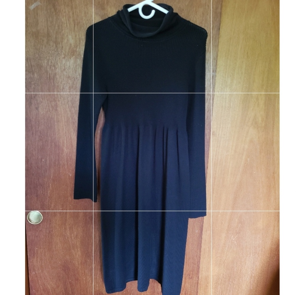 Maternity Lightweight Black Sweater Dress